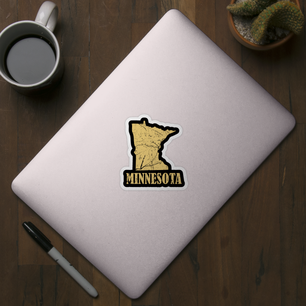 Minnesota Gift/ States Maps Minnesota Sticker TeePublic